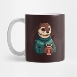 Otter Hot Coco Ugly Sweater Time Mug